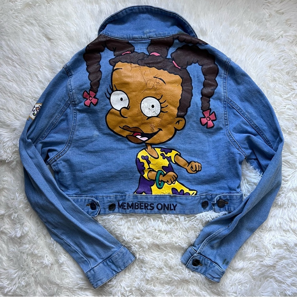 Members Only x Nickelodeon Rugrats Denim Cropped Jacket - Picture 3 of 10